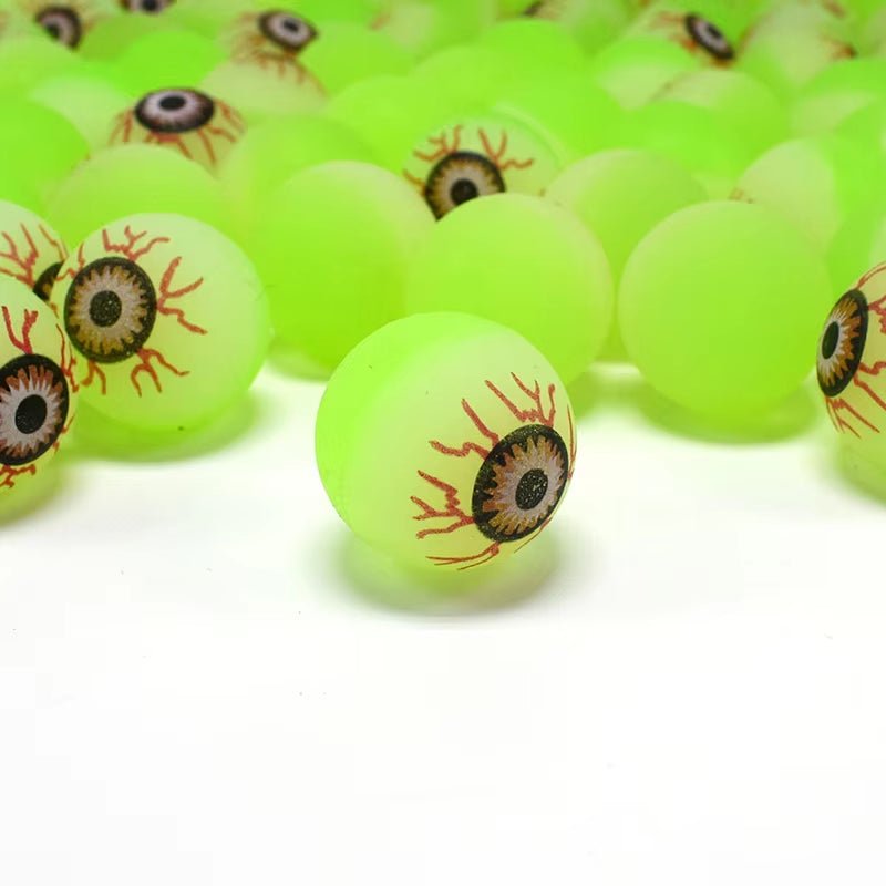 10 - Piece Glow - in - the - Dark Eyeball Bouncy Balls – Halloween Luminous Scary Toys for Kids - Toybase