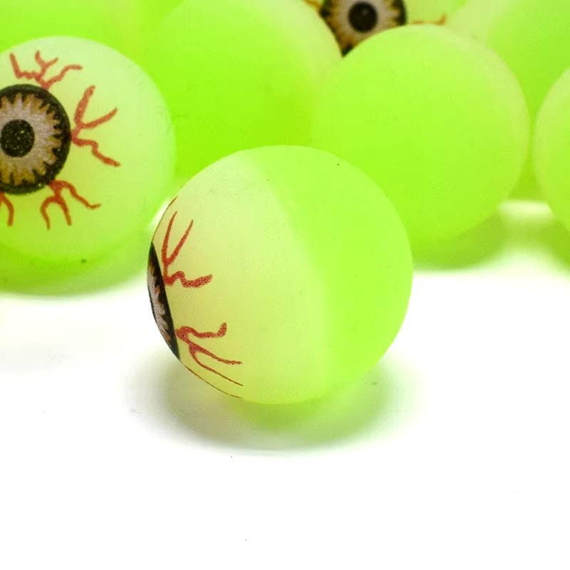 10 - Piece Glow - in - the - Dark Eyeball Bouncy Balls – Halloween Luminous Scary Toys for Kids - Toybase