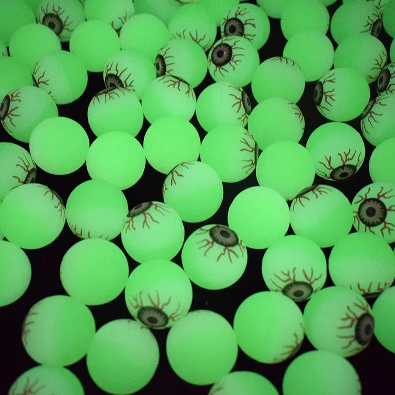 10 - Piece Glow - in - the - Dark Eyeball Bouncy Balls – Halloween Luminous Scary Toys for Kids - Toybase