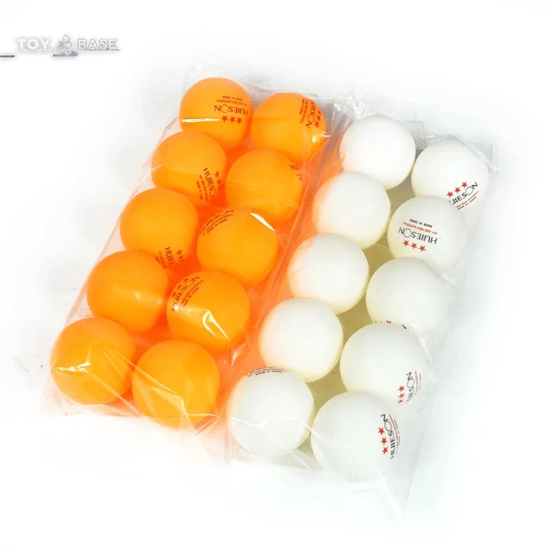 10 Ping Pong Balls (White/Orange) - The Toy Base