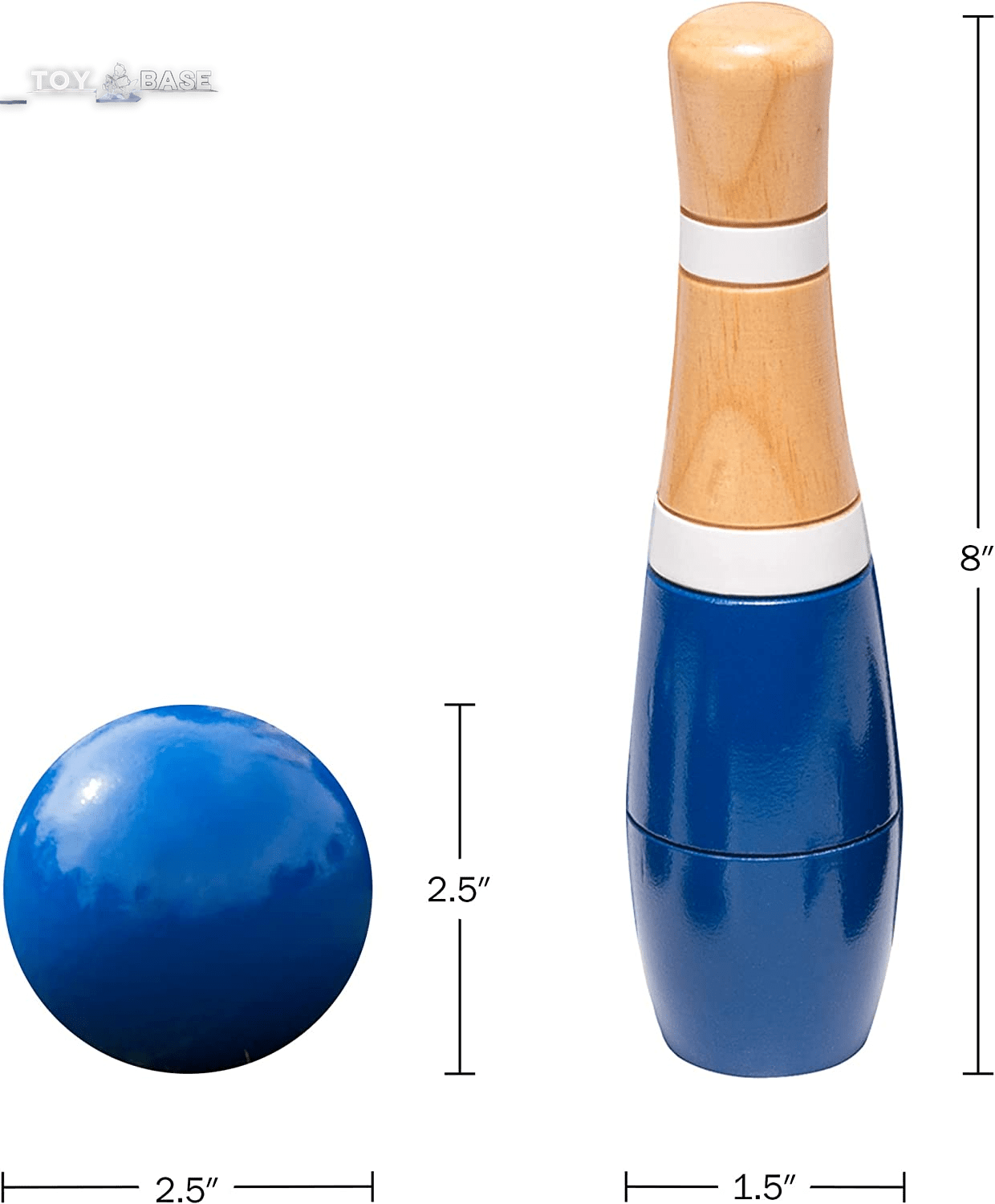 13 - Piece Wood Bowling Set - Indoor/Outdoor Bowling Game for Adults and Kids - I Love 💕