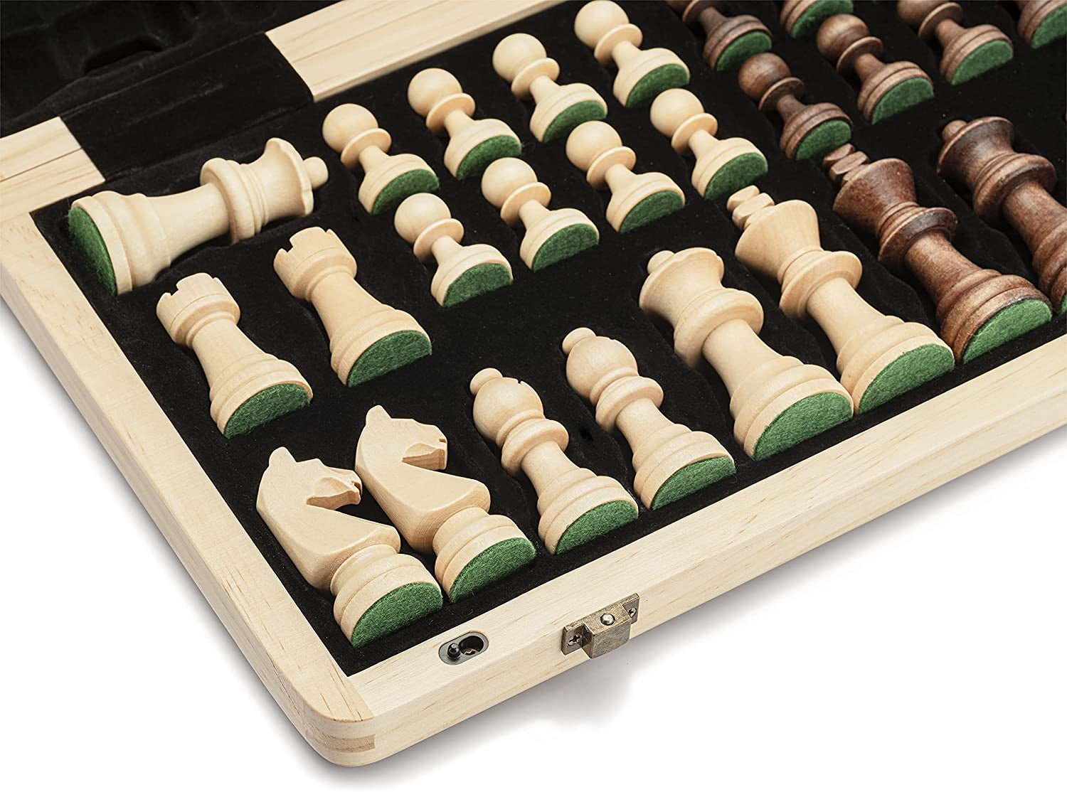 15" Magnetic Wooden Chess Set/Folding Board - The Toy Base