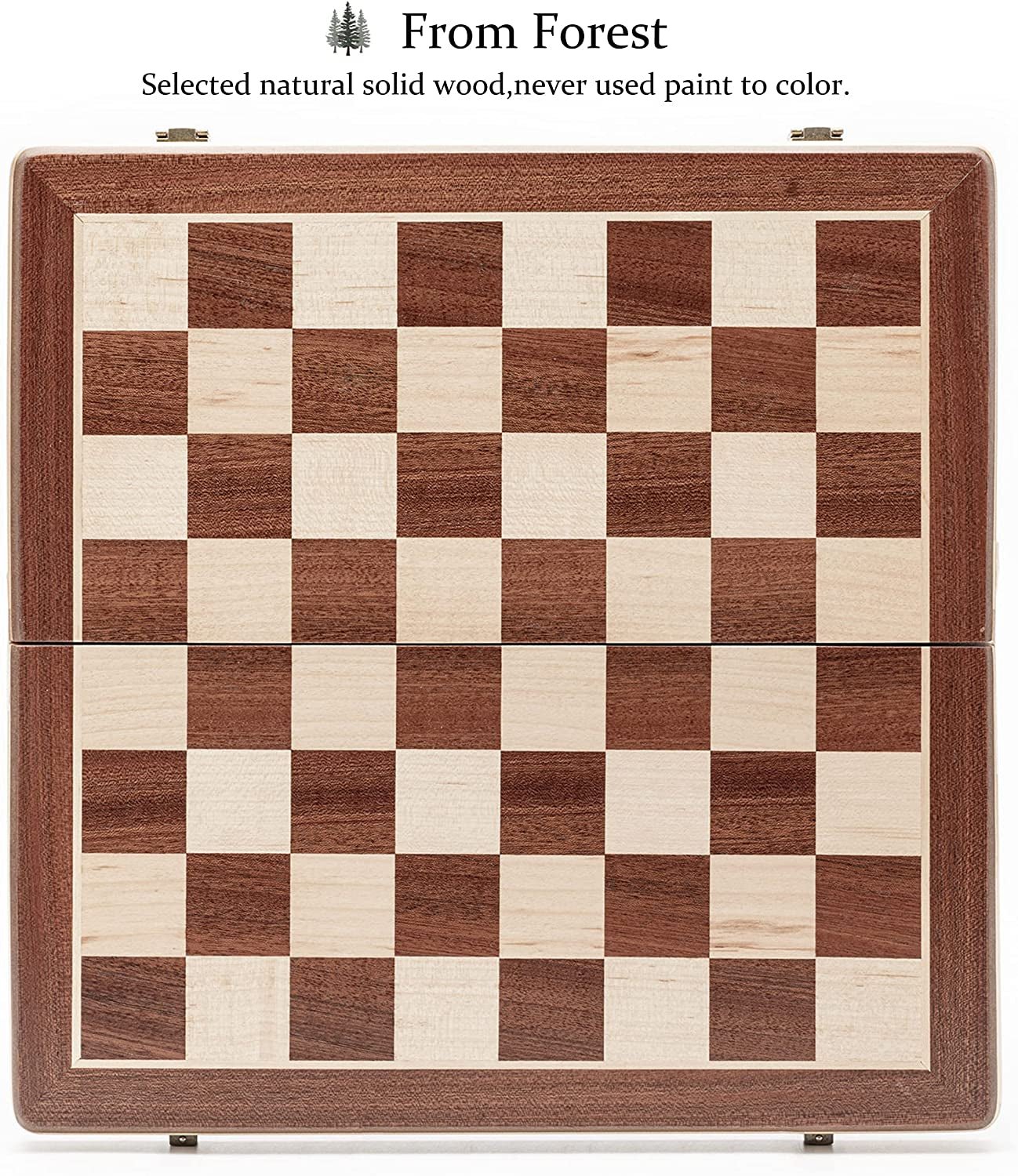 15" Magnetic Wooden Chess Set/Folding Board - The Toy Base