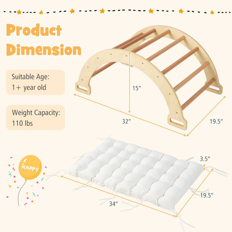 2-In-1 Arch Rocker with Soft Cushion for Toddlers - The Toy Base