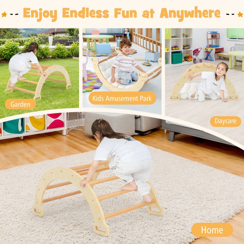 2-In-1 Arch Rocker with Soft Cushion for Toddlers - The Toy Base