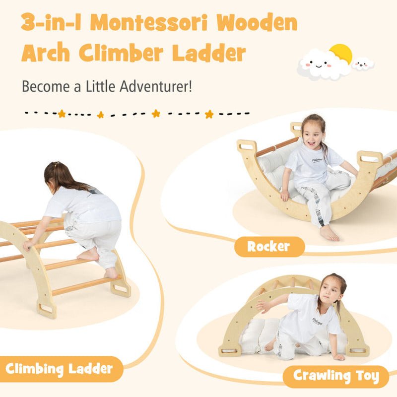 2-In-1 Arch Rocker with Soft Cushion for Toddlers - The Toy Base