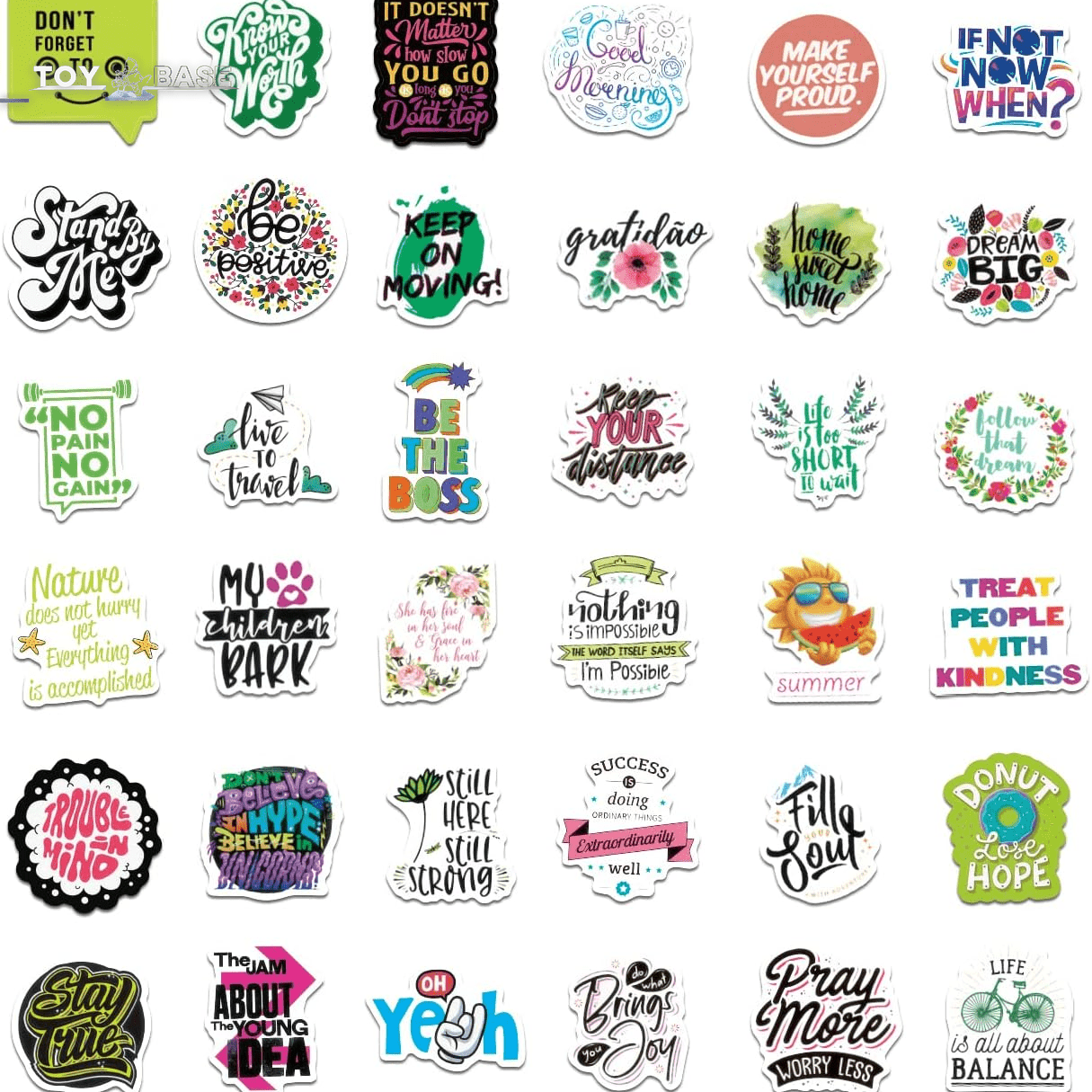 200Pcs Positive Affirmation Stickers, Inspirational Words Stickers for Students - Teachers - The Toy Base