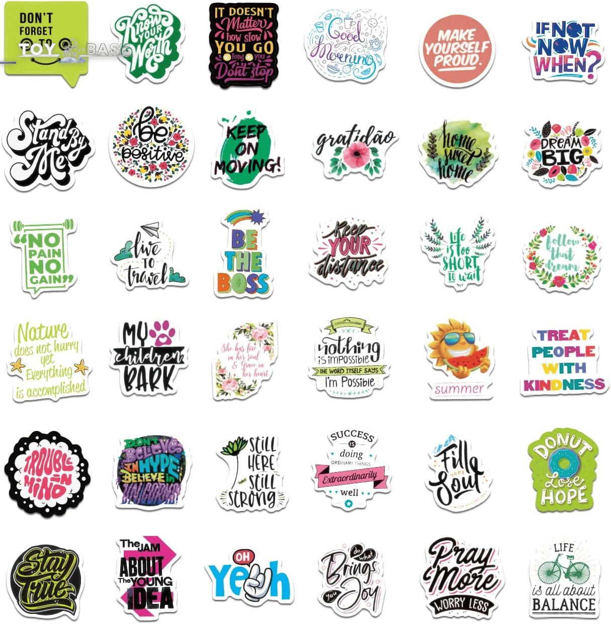 200Pcs Positive Affirmation Stickers, Inspirational Words Stickers for Students - Teachers - The Toy Base