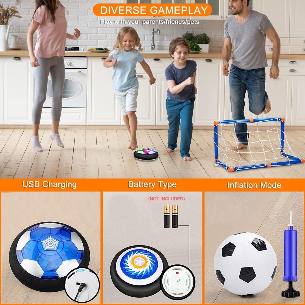 3-In-1 Hover Hockey Set, Indoor and Outdoor Sports Games - The Toy Base