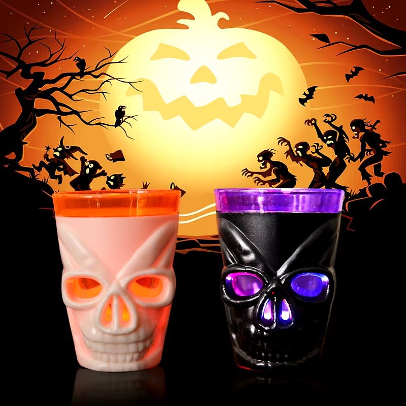 3 - Piece LED Skull Halloween Drinking Cups - Toybase