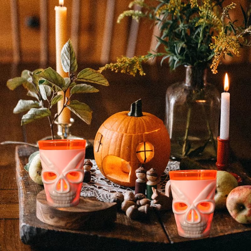 3 - Piece LED Skull Halloween Drinking Cups - Toybase