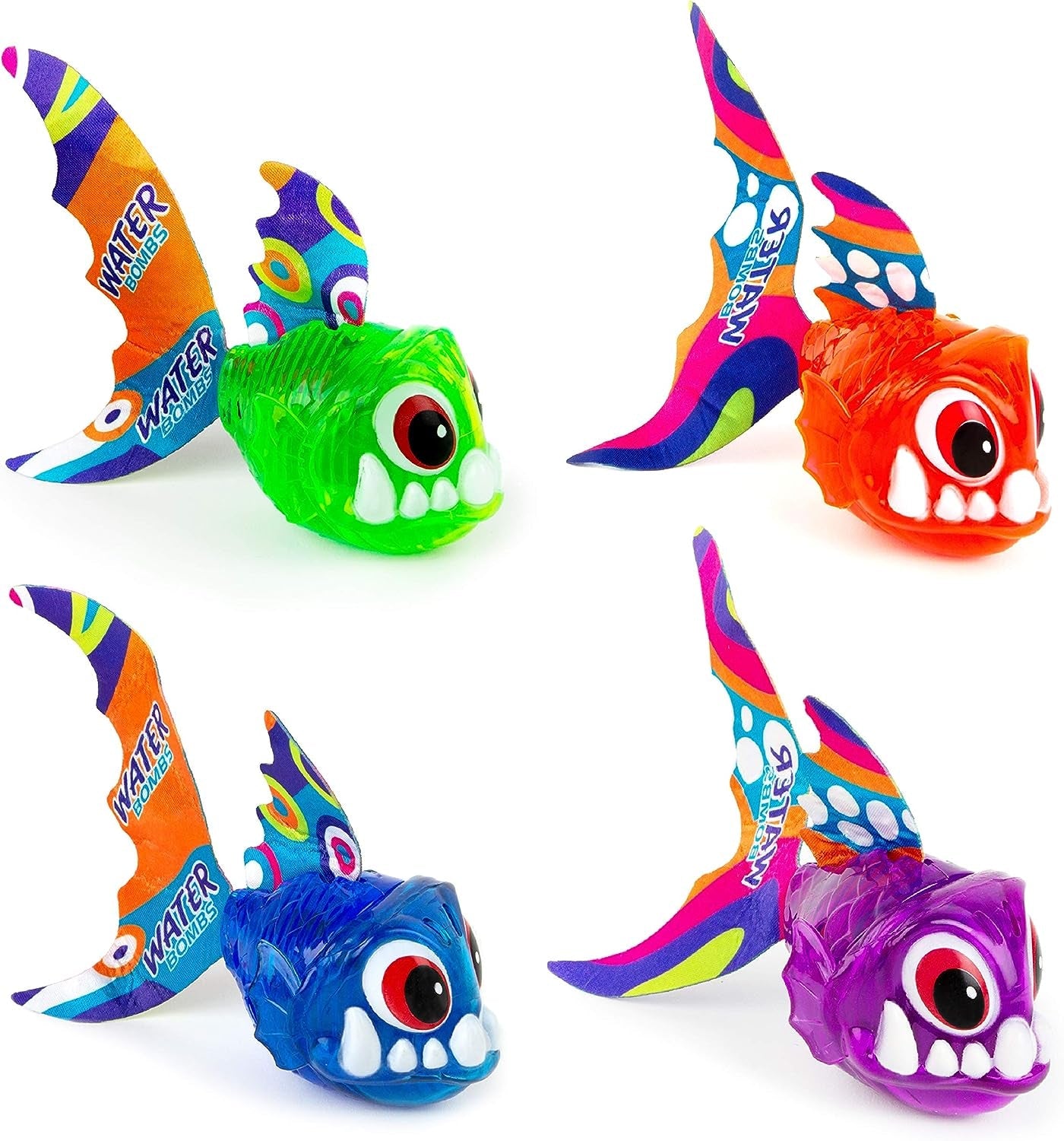 4-Pack Light-Up Sea Animal Diving Toys - Catch the Fish Bath Toys for Kids - Ages 3 and Up! - The Toy Base