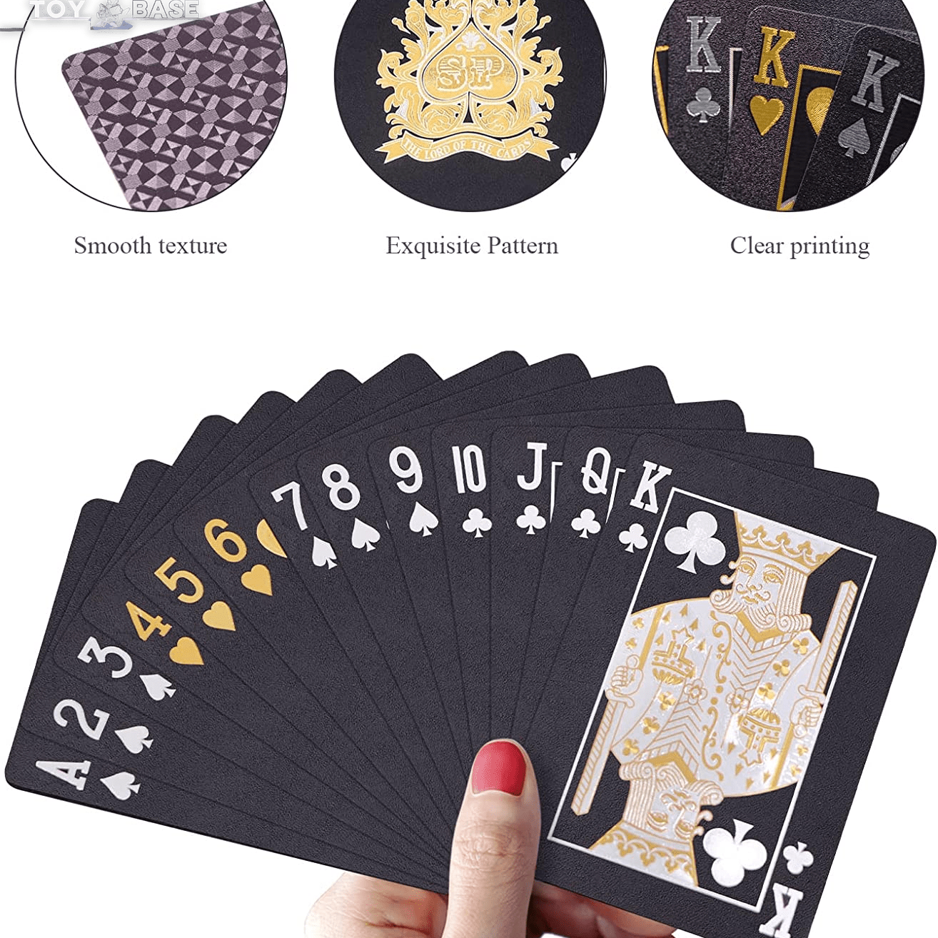 Acelion Black Diamond Poker Cards - Waterproof Playing Cards - The Toy Base