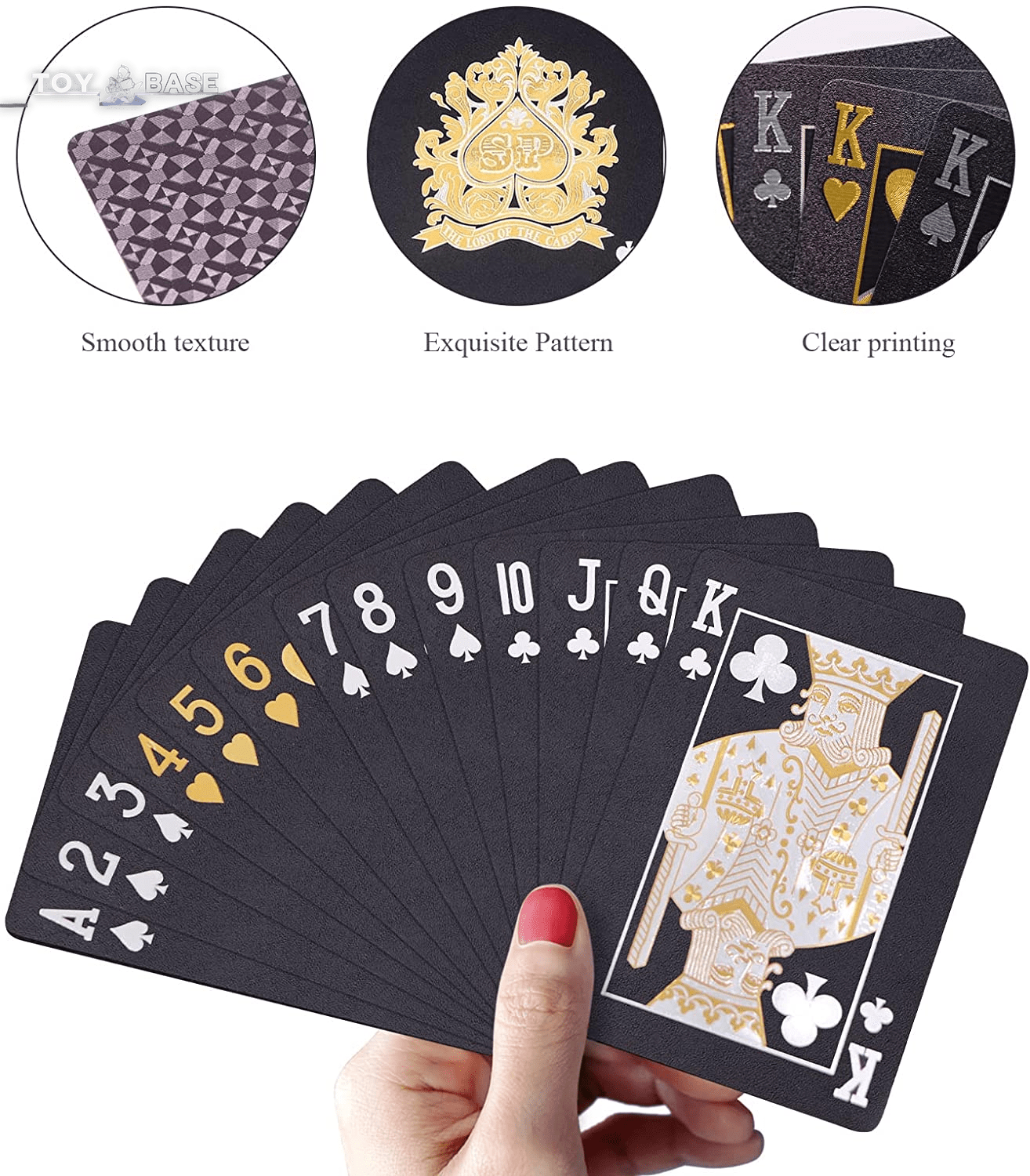 Acelion Black Diamond Poker Cards - Waterproof Playing Cards - The Toy Base