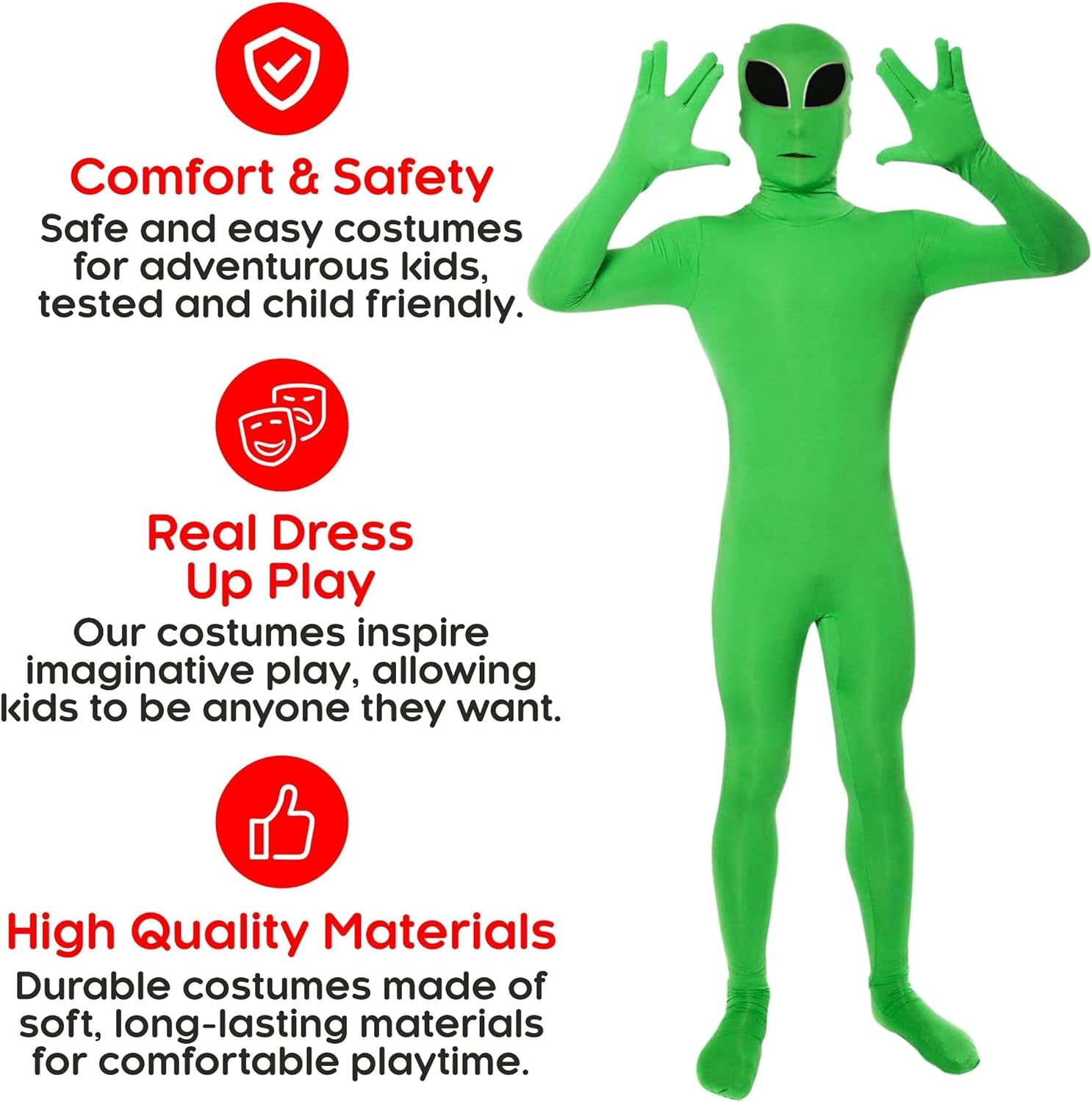 Alien Costume - Bodysuit Kids Halloween - The Toy Base