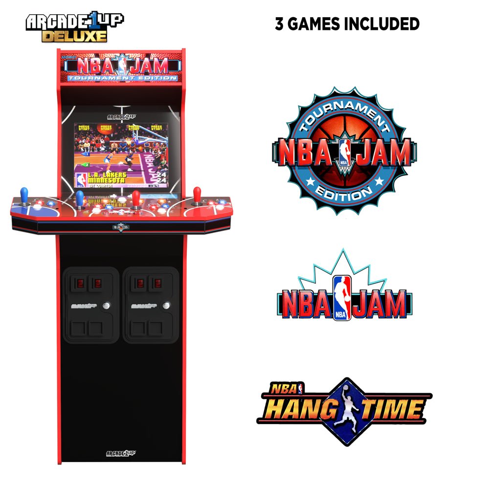 Arcade 1UP, NBA Jam Arcade W/ Riser and Light up Marquee - The Toy Base