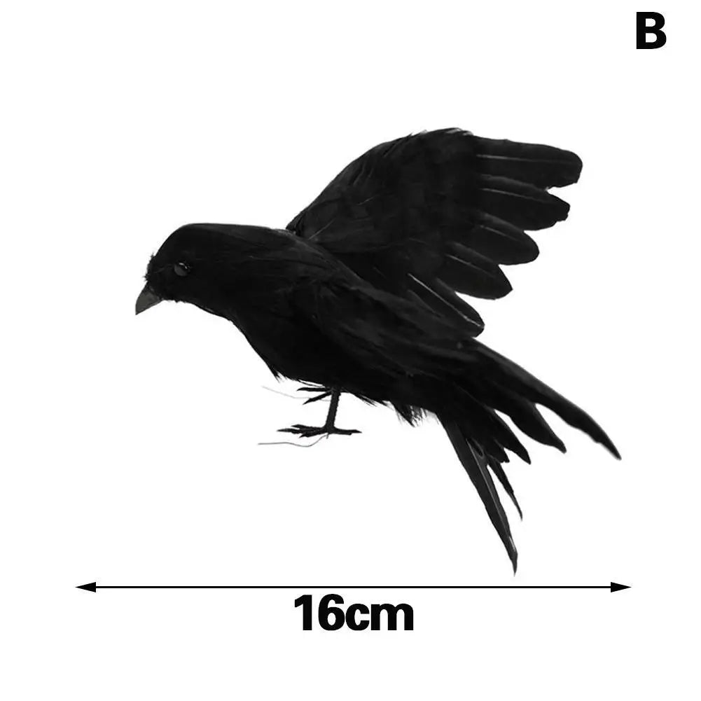 Artificial Feathered Crow – Halloween Party Decor & Prop - Toybase