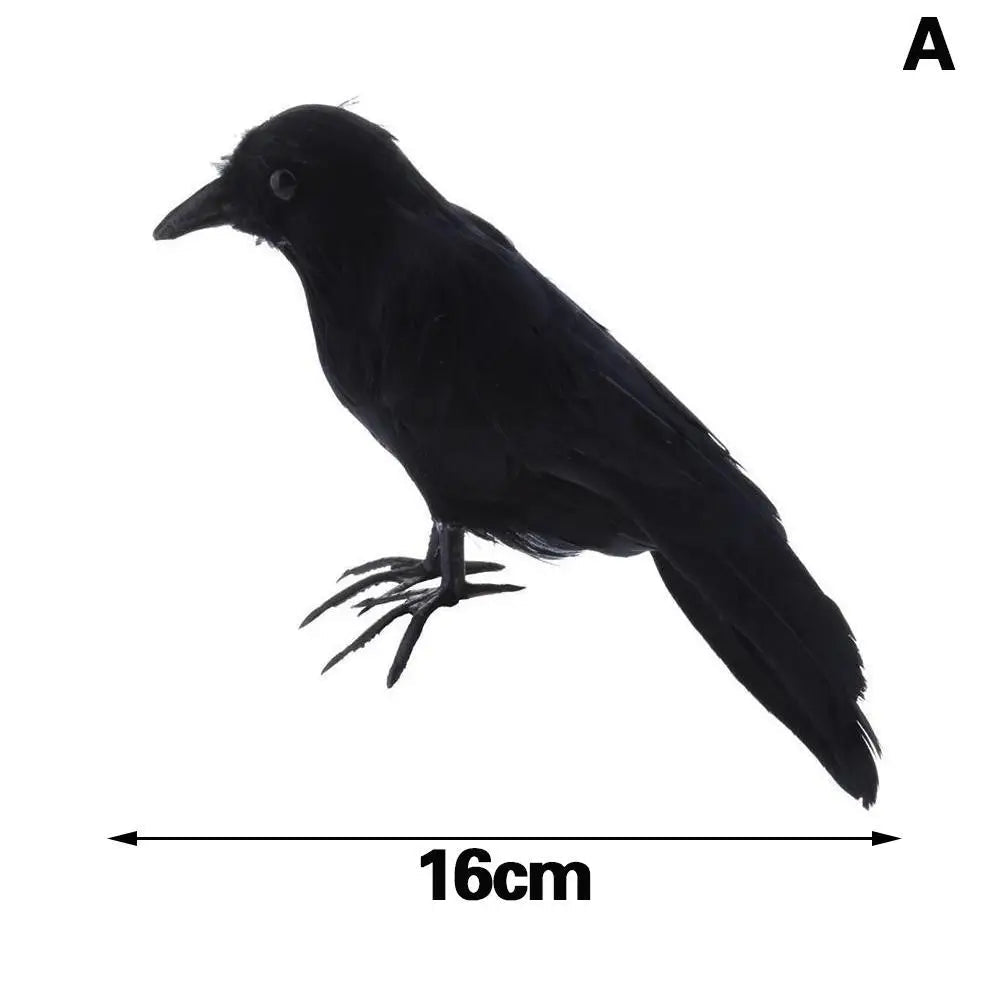 Artificial Feathered Crow – Halloween Party Decor & Prop - Toybase