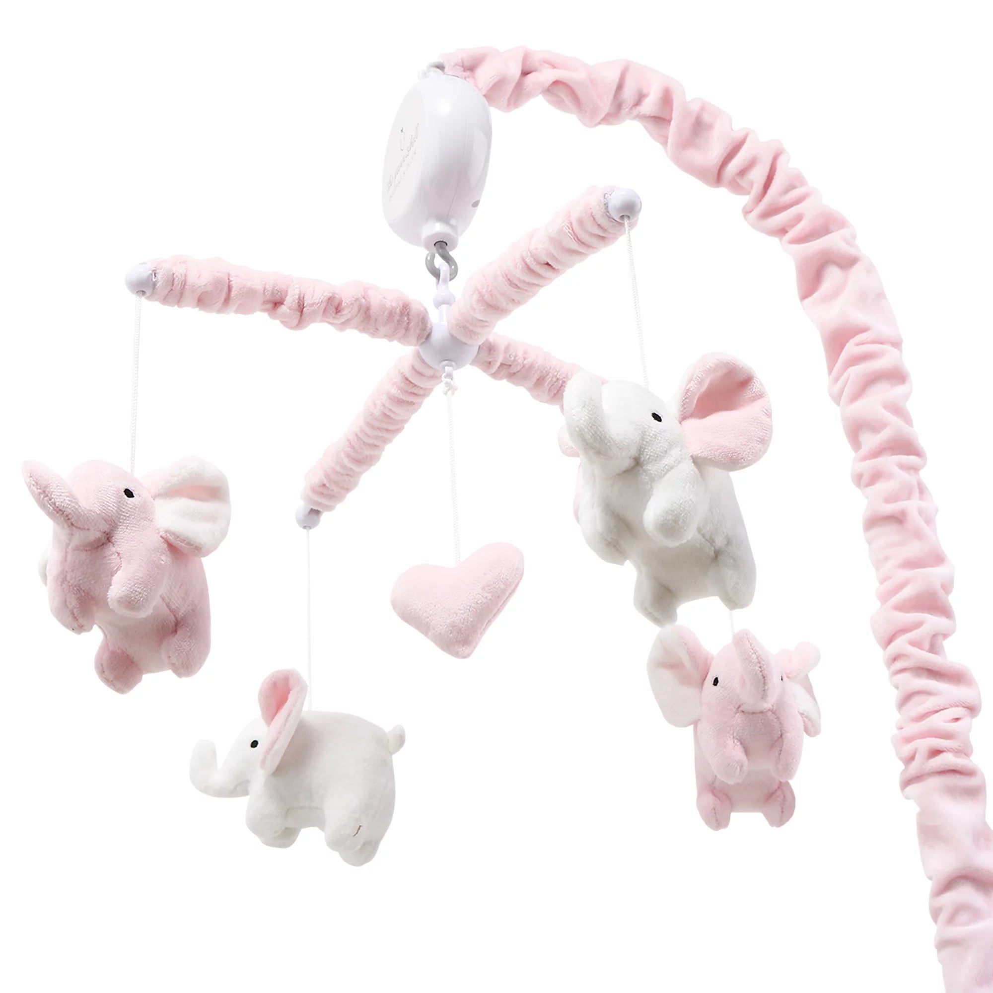 Baby Crib Mobile for Girls, Pink Elephant, Musical - I Love 💕