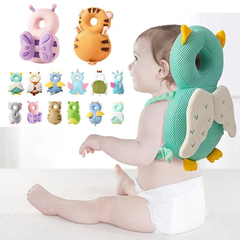 Baby Head Protector Backpack Pillow Soft Cotton Protective Cushion Cartoon Security Pillows Cute Backpack for Baby Walking Crawl - I Love 💕