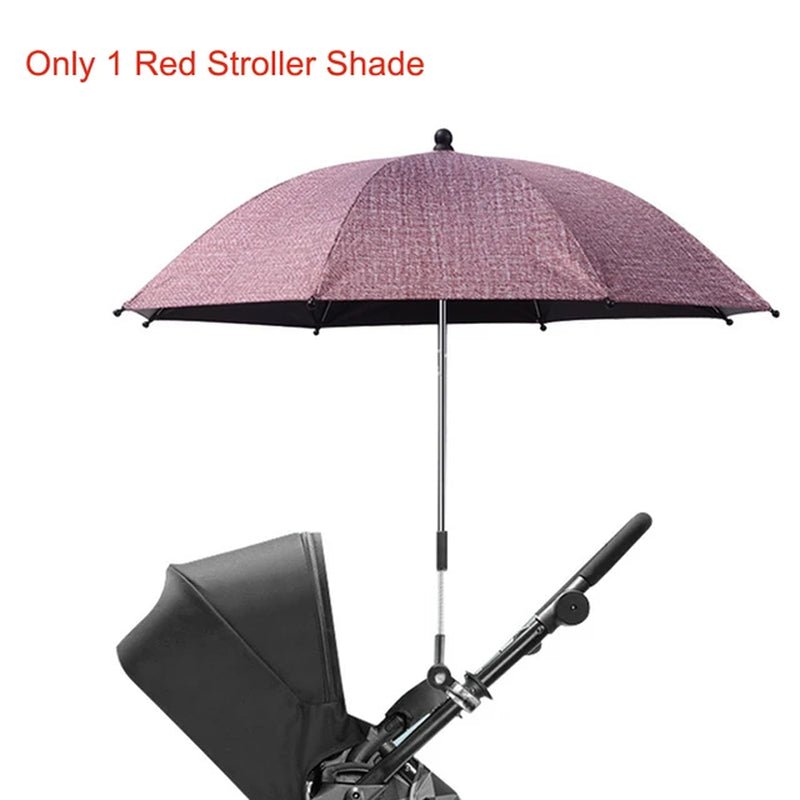 Baby Stroller Parasol, Sun Shade, - Waterproof Universal Umbrella with Clamp - 360 Degree Adjustable UV Protection - The Toy Base