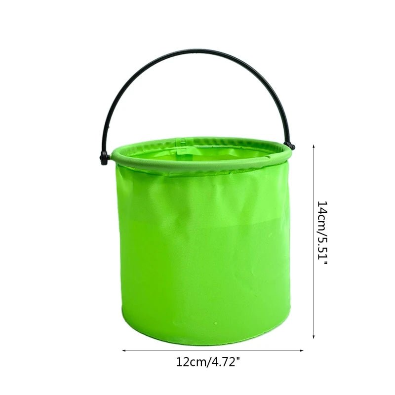 Beach Sand Play Bucket  - Folding Collapsible Bucket - Gardening Tool - Outdoor Sand Pool Play Tool - I Love 💕