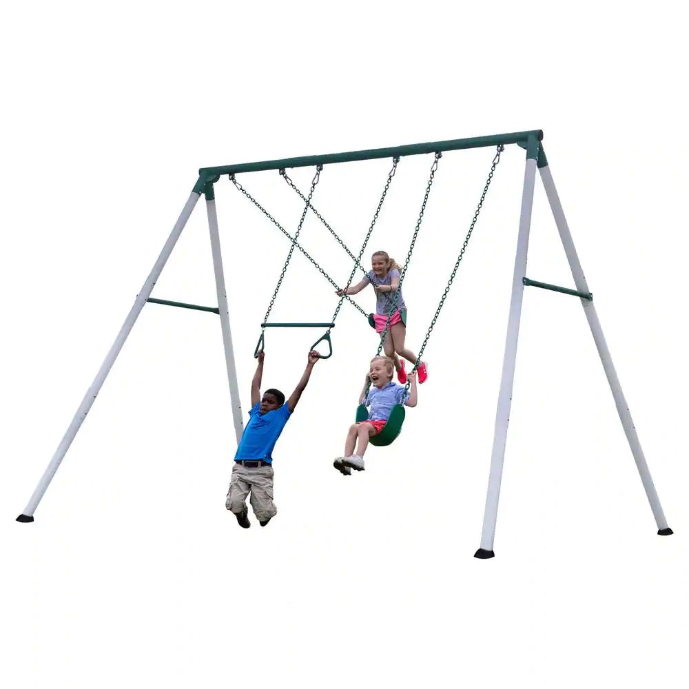 Big Brutus 10 In. Heavy-Duty Metal A-Frame Swing Set - The Toy Base