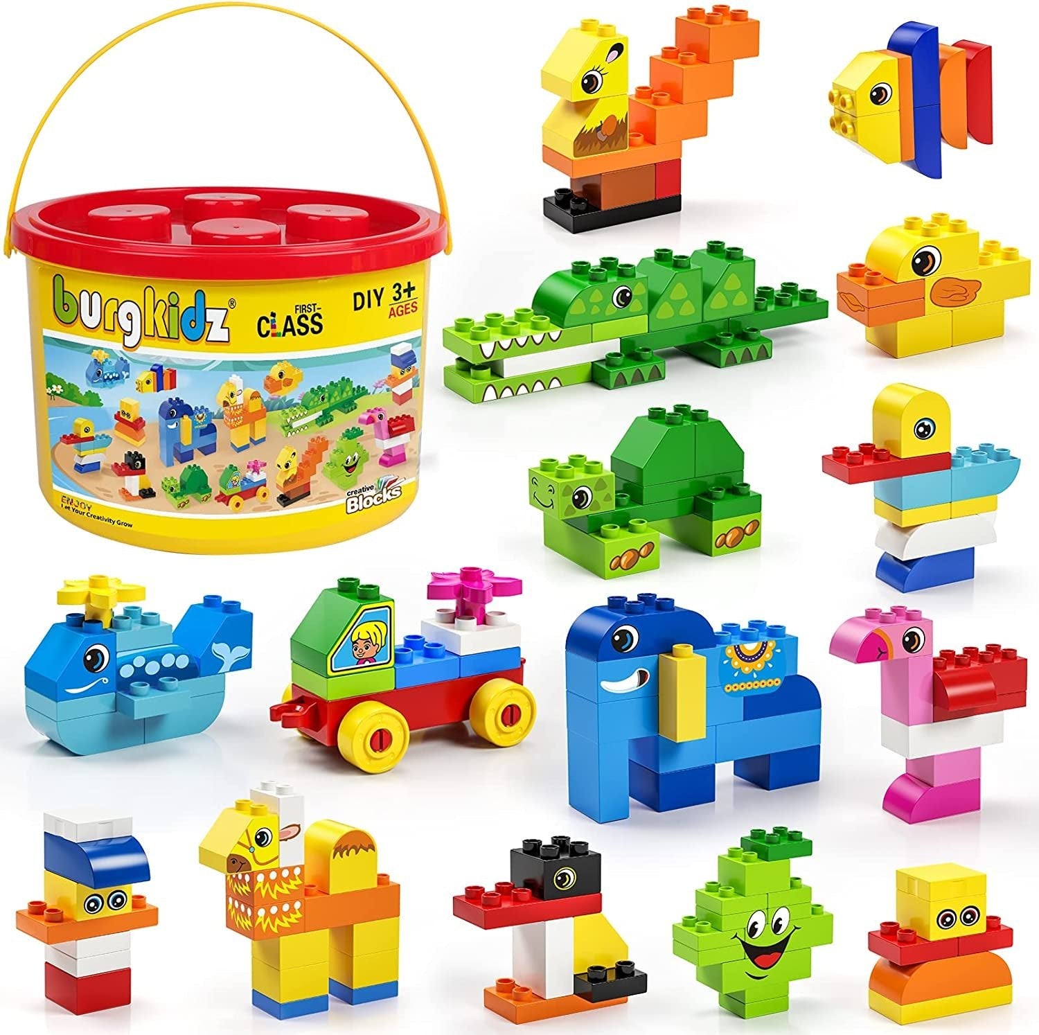 Big Size Building Blocks, (Large Compatible Animal Building Bricks) - The Toy Base