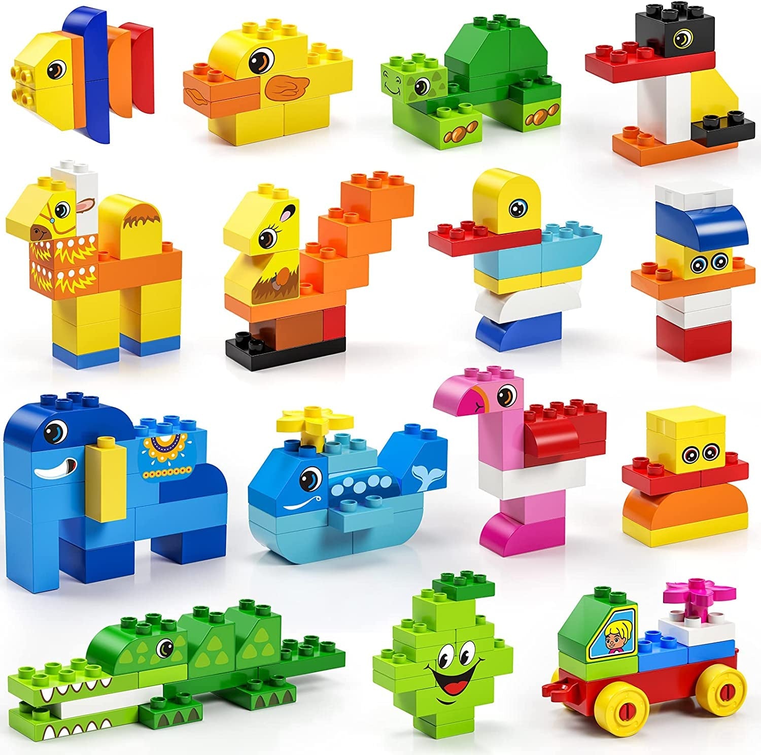 Big Size Building Blocks, (Large Compatible Animal Building Bricks) - The Toy Base