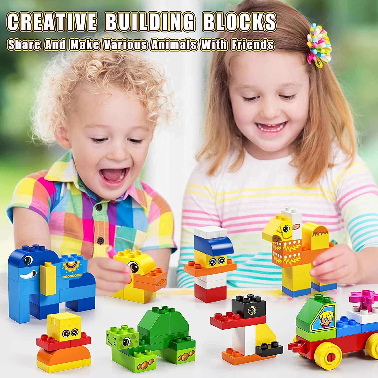 Big Size Building Blocks, (Large Compatible Animal Building Bricks) - The Toy Base