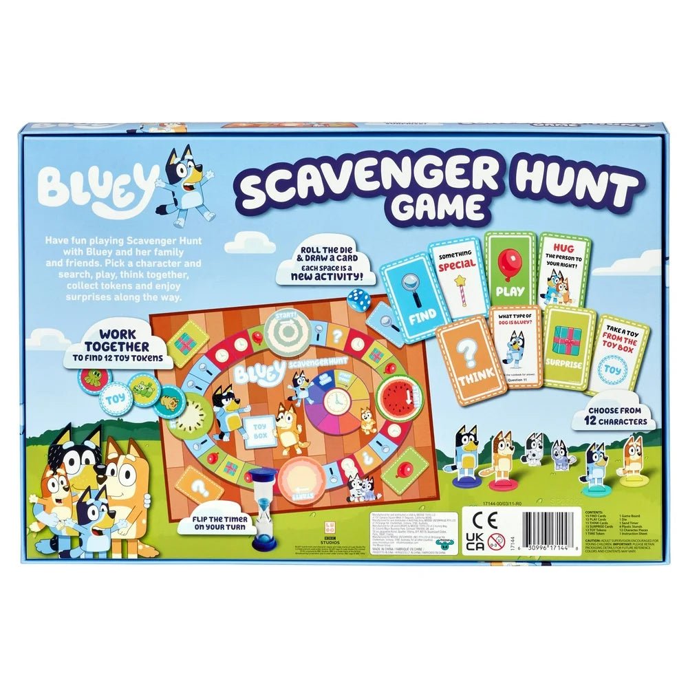 Bluey - Scavenger Hunt Game, Family Board Game, Games for Kids Ages 3+ - The Toy Base