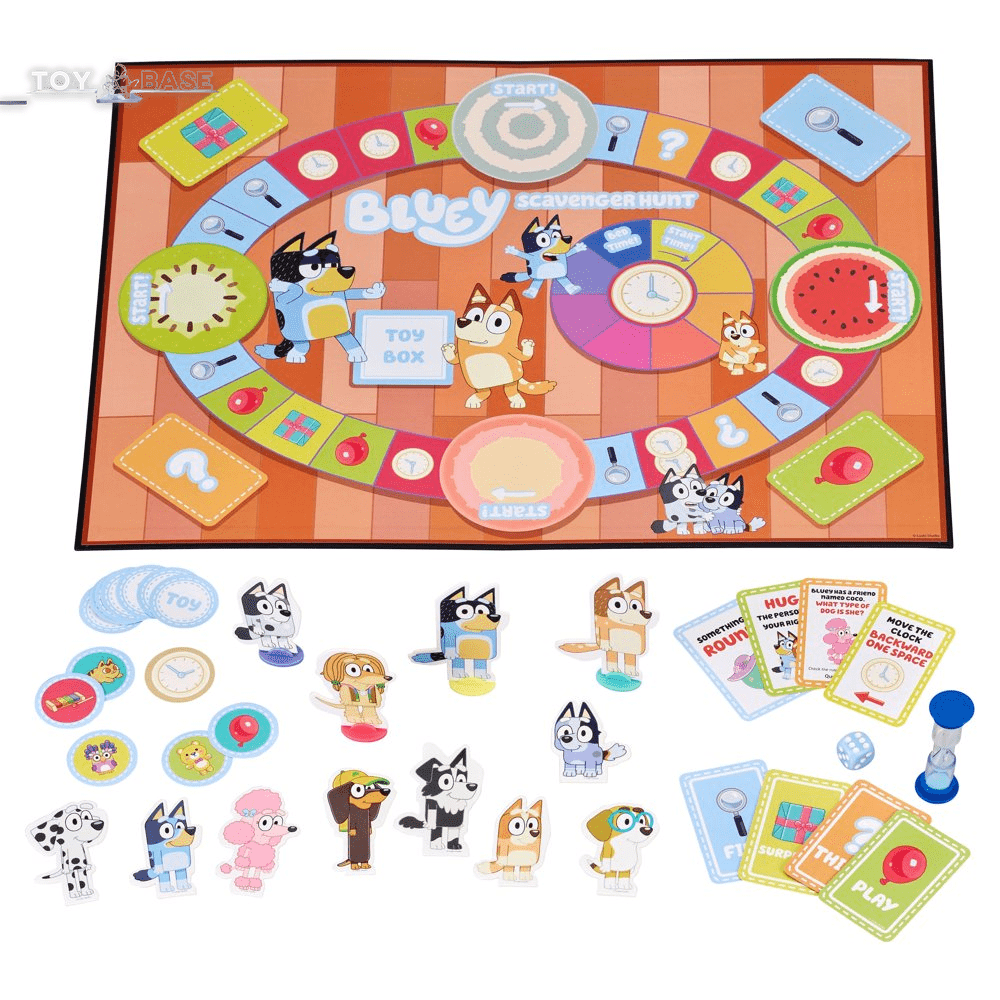 Bluey - Scavenger Hunt Game, Family Board Game, Games for Kids Ages 3+ - The Toy Base