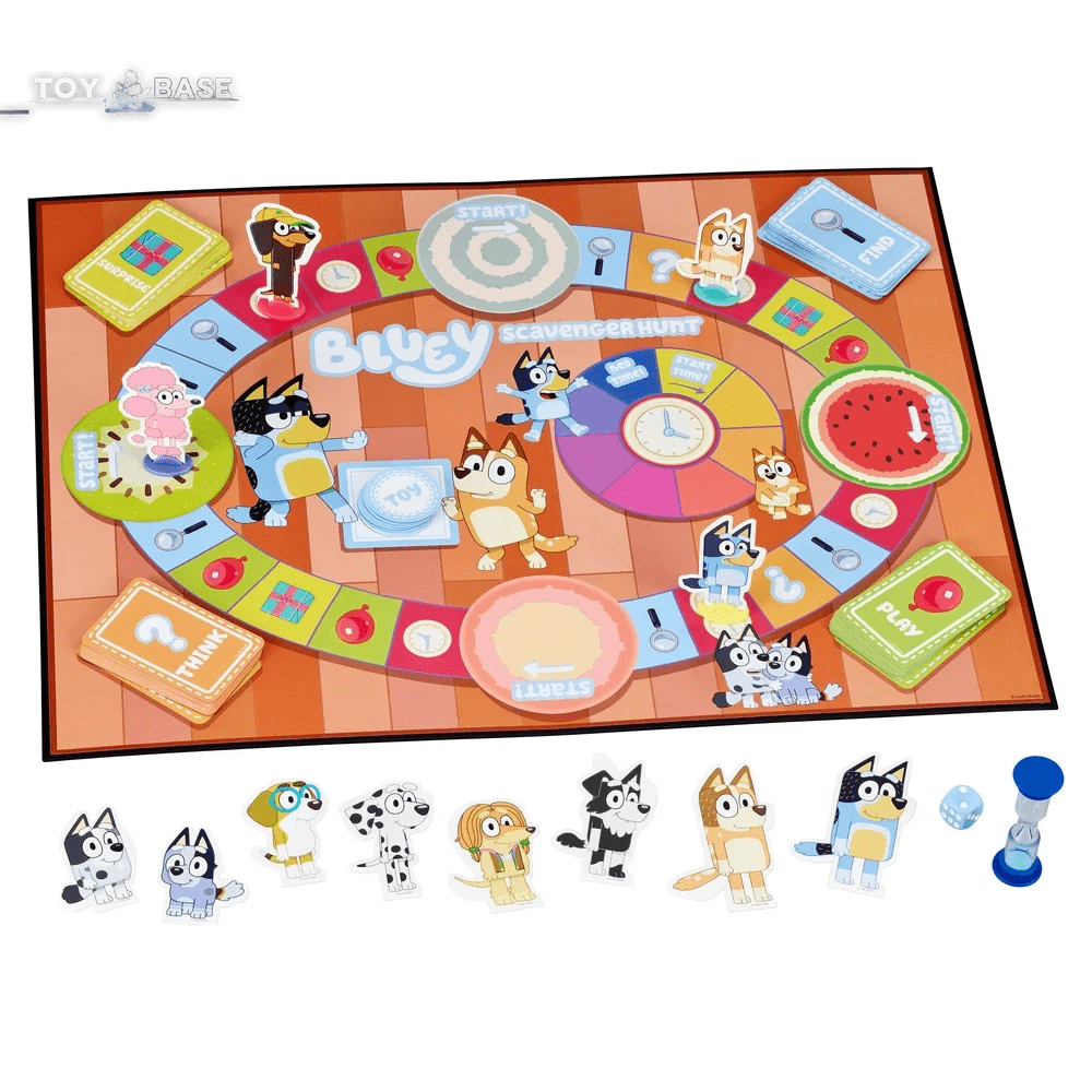 Bluey - Scavenger Hunt Game, Family Board Game, Games for Kids Ages 3+ - The Toy Base