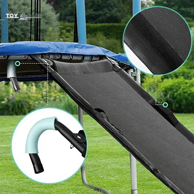 Bounce down Trampoline Slide Durable Children Indoor Home Small Trampoline Ladder Easy to Climb Kids Trampoline Attachments For - The Toy Base