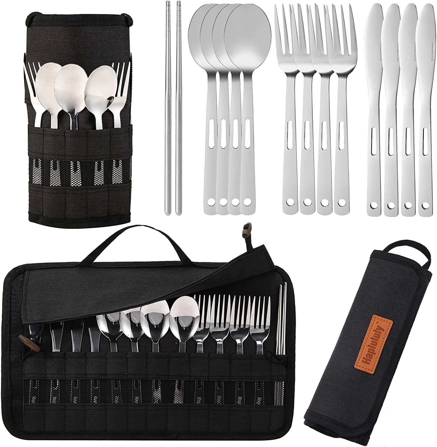 Camping Kitchen Equipment - Cooking Utensils Set - Portable Picnic Cookware Bag - Campfire Barbecue Appliances Essential Gadgets and Accessories Suitable for Tent Campers, Outdoor Picnic Barbecues - The Toy Base