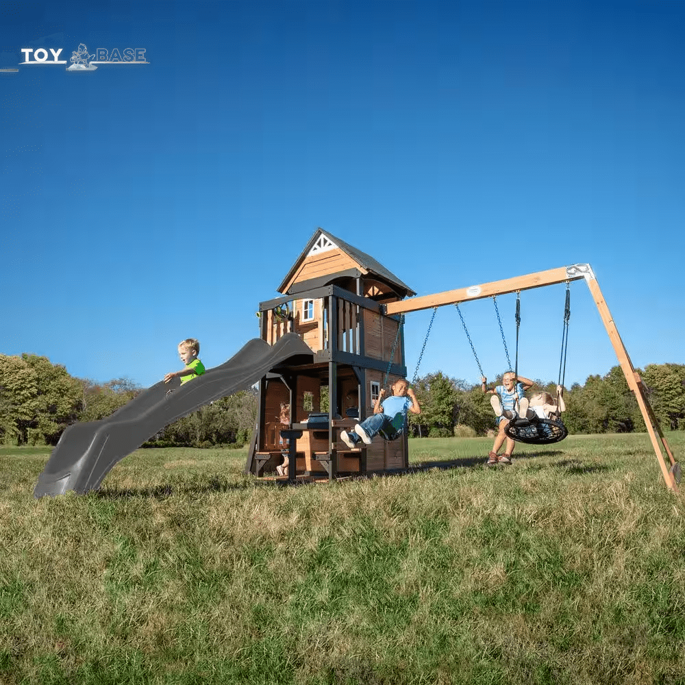 Canyon Creek Swing Playset with Slide - The Toy Base