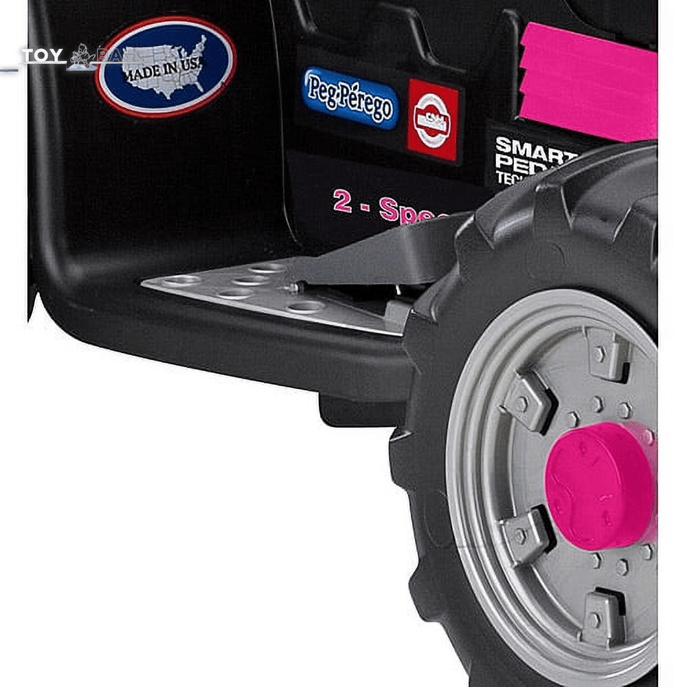 Case IH Magnum Tractor & Trailer (Girls' 12-Volt Battery-Powered Ride-On, Pink) - The Toy Base