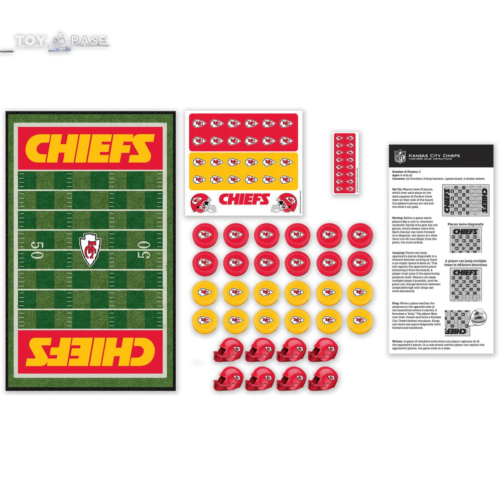 Checkers Board - NFL Kansas City Chiefs Edition - The Toy Base