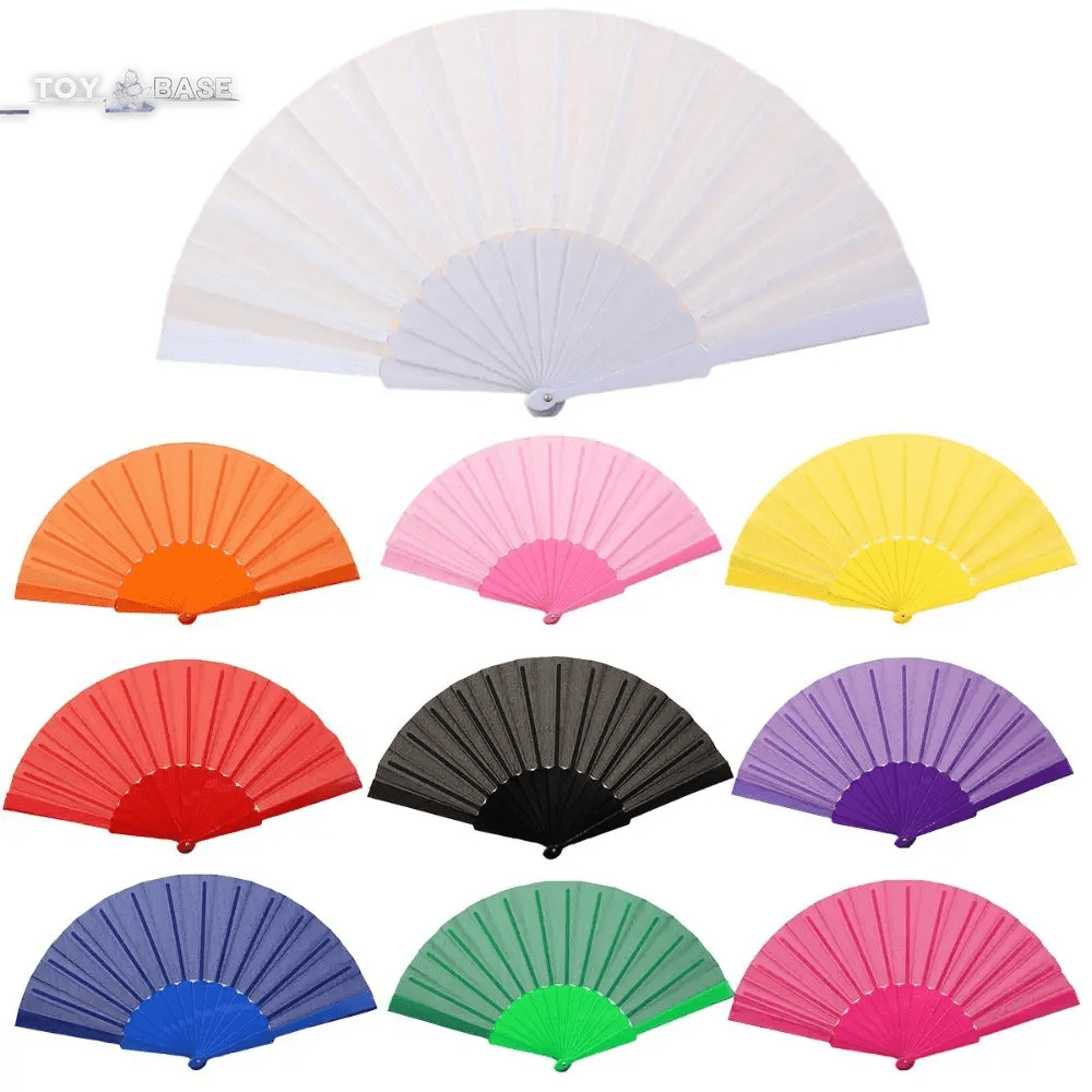 Chinese Elegant Hand Fan - Portable Folding Fan - Chinese Elegant Fabric - I Love 💕