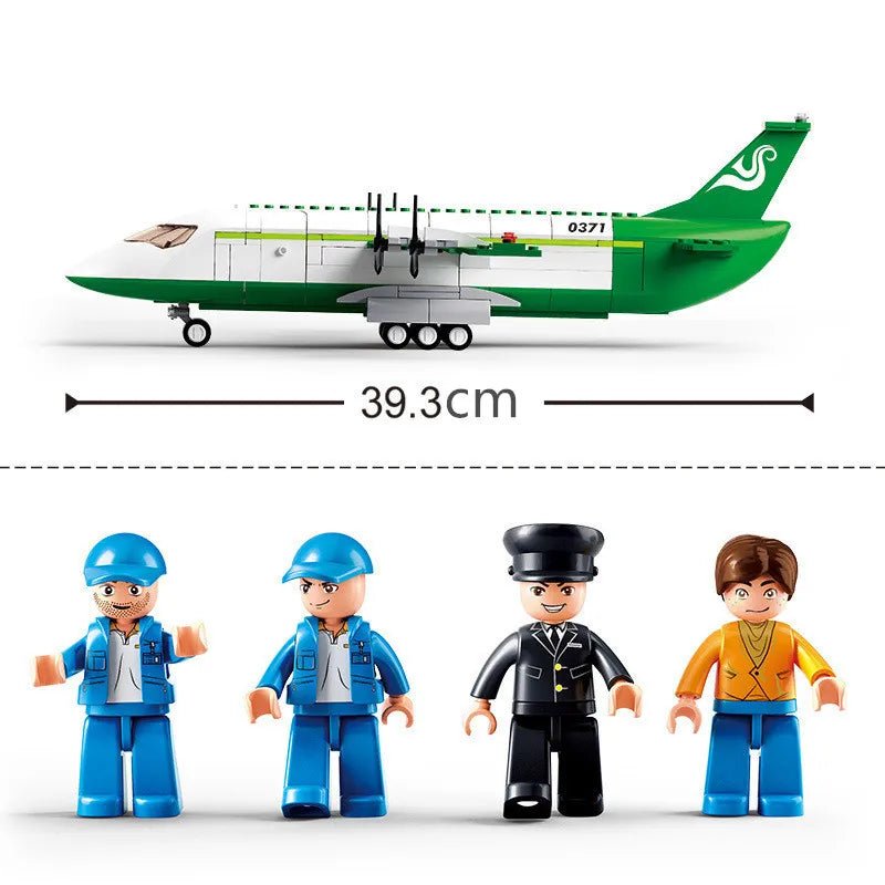 City Cargo Aircraft Plane - Storage Airport Airbus Airplane - Creative Building Blocks - The Toy Base