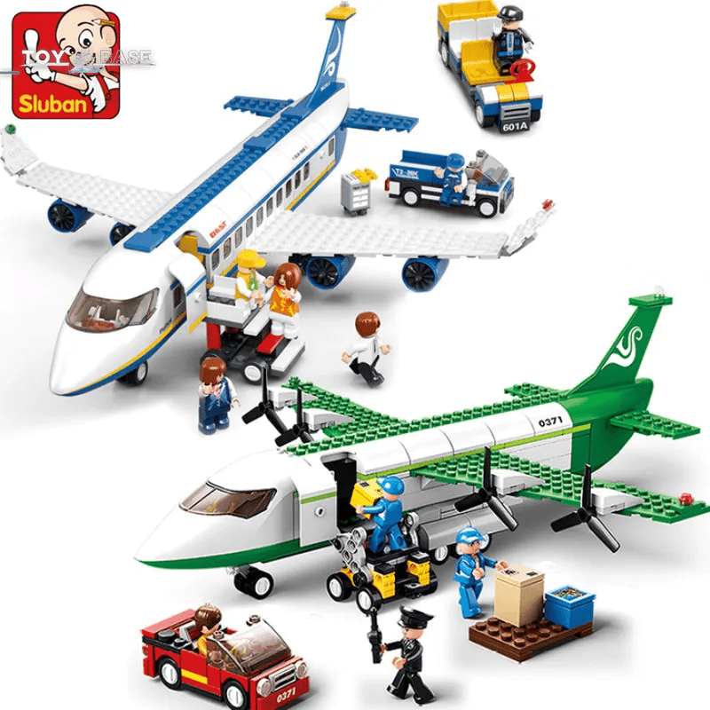 City Cargo Aircraft Plane - Storage Airport Airbus Airplane - Creative Building Blocks - The Toy Base