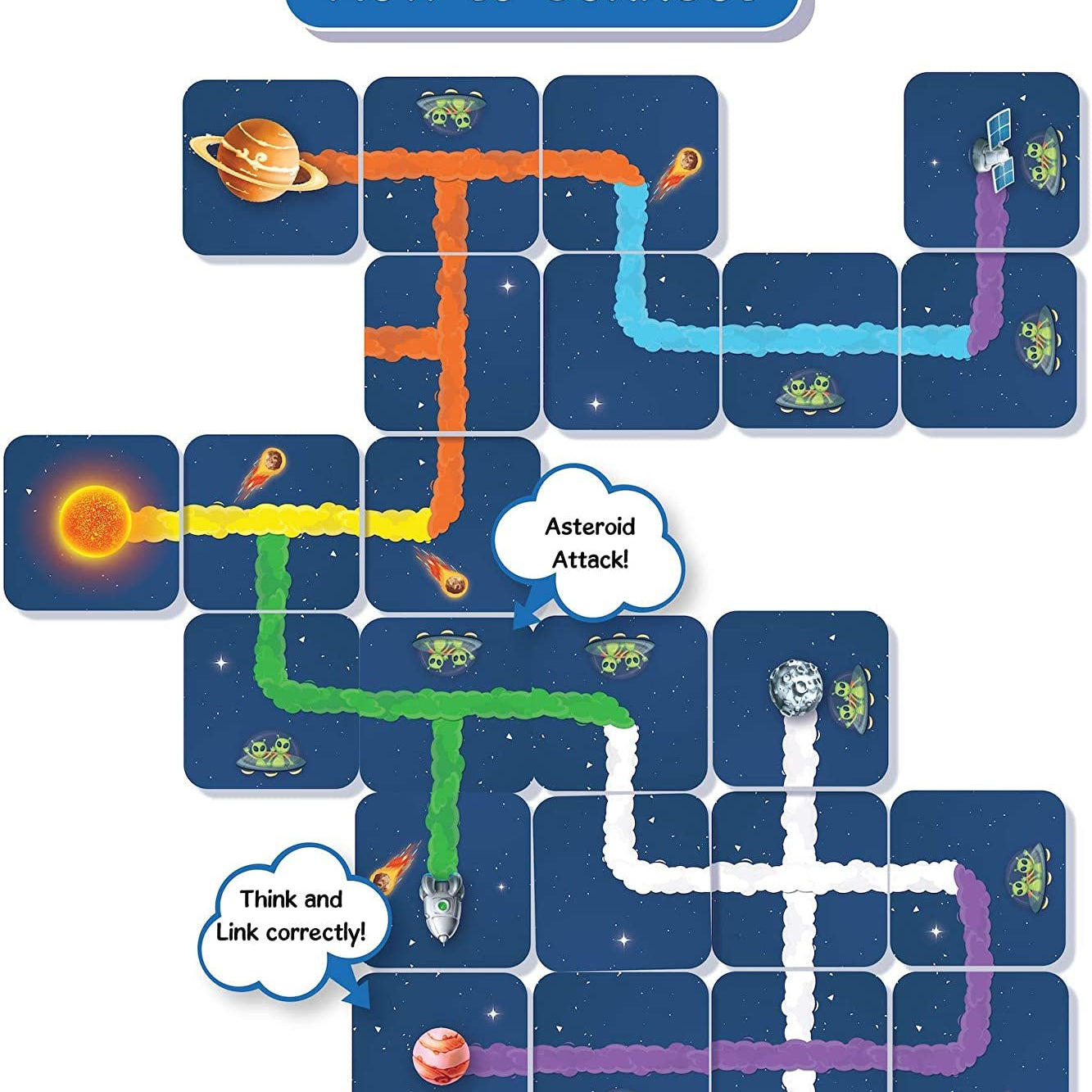 Connectors Mission Space - Educational Game - Strategy & Matching, Ages 6 and Up - The Toy Base