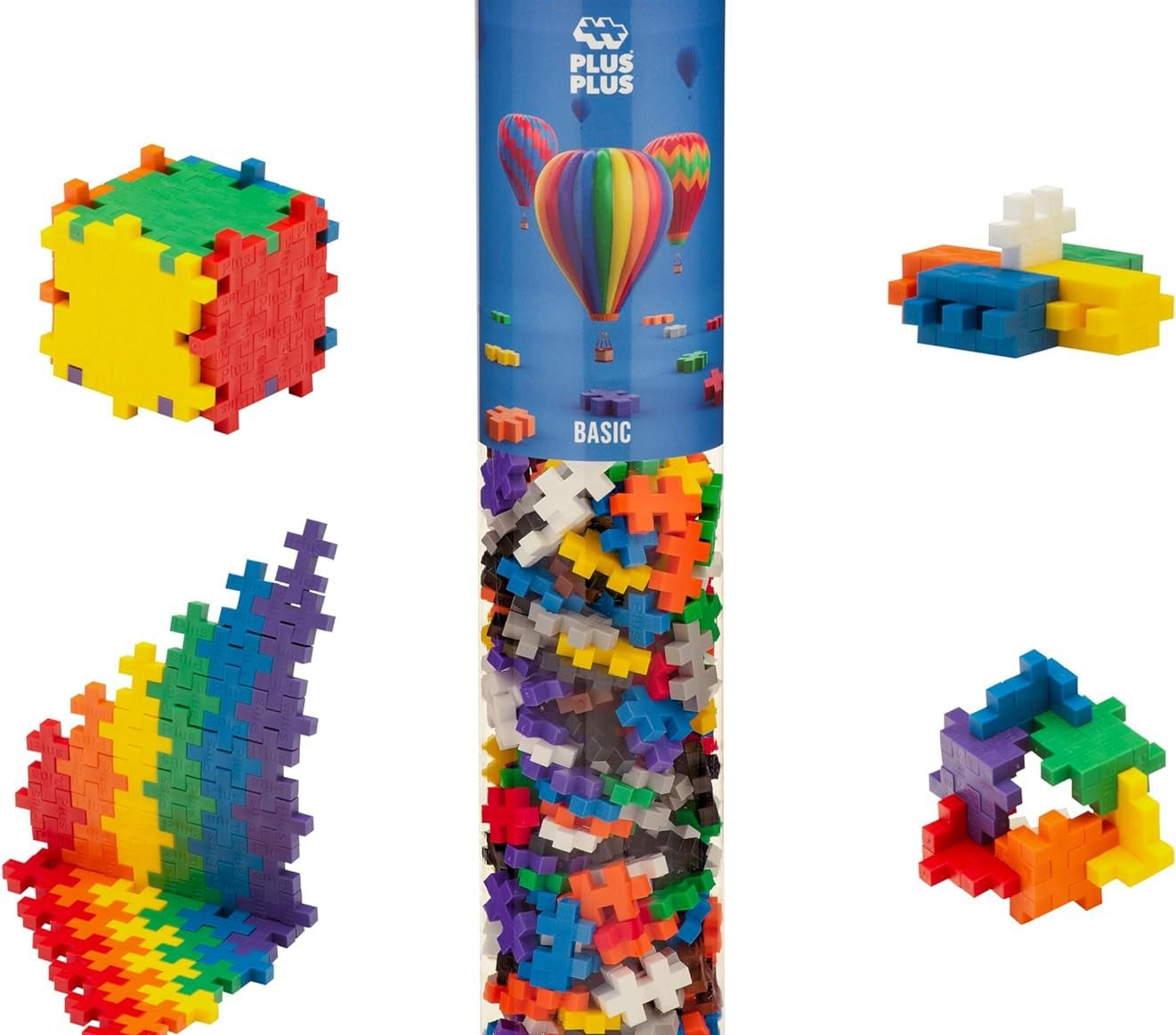 Construction Building Stem - Mini Puzzle Blocks for Kids (240 Piece Basic Mix) - The Toy Base