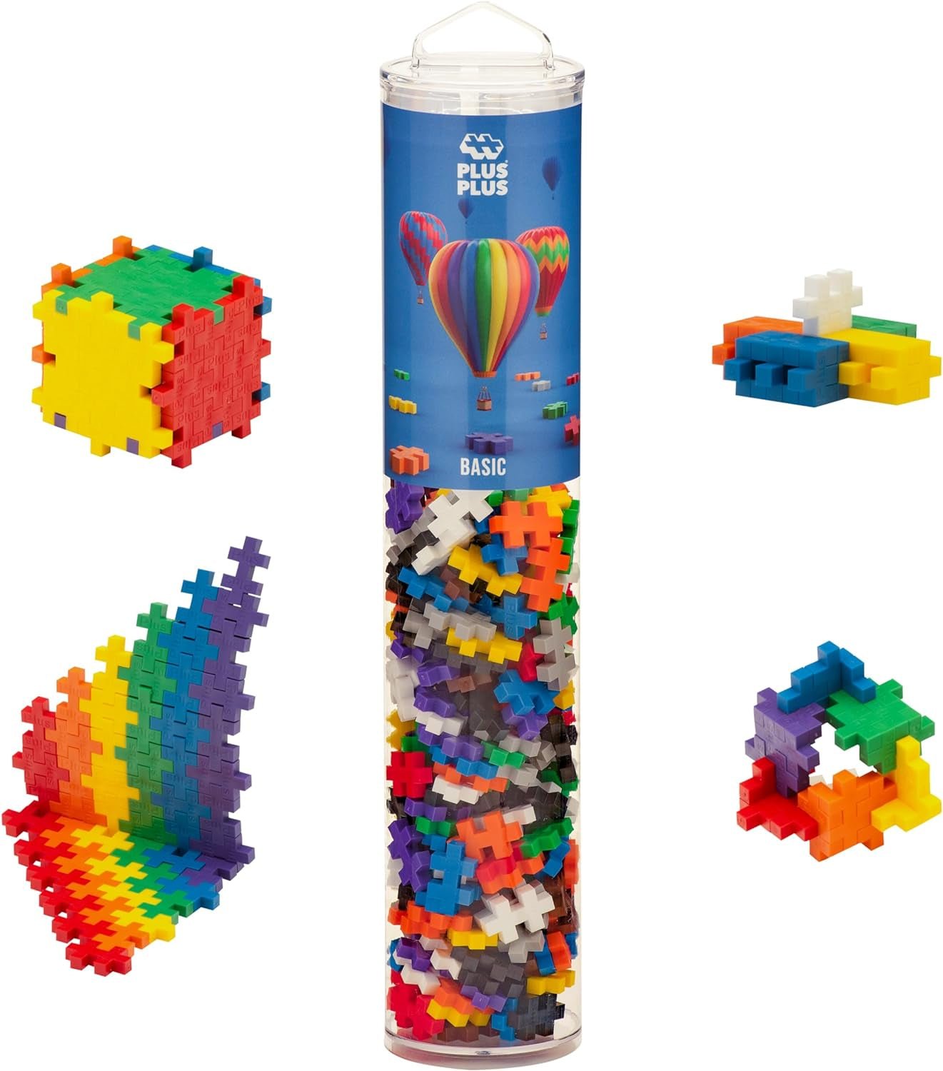 Construction Building Stem - Mini Puzzle Blocks for Kids (240 Piece Basic Mix) - The Toy Base