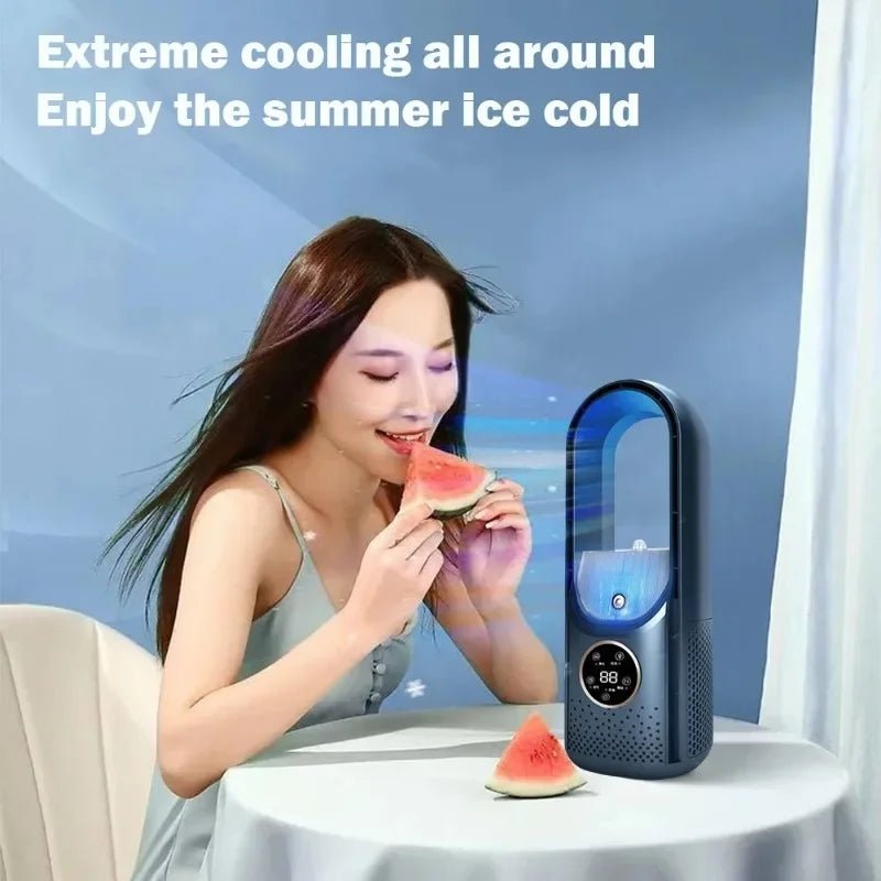 Cooling Bladeless Fan - Portable Mini Air Conditioner - 6 - Speed Silent Timed Air Conditioner - I Love 💕