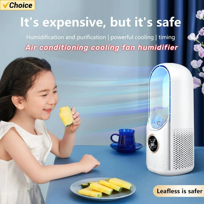 Cooling Bladeless Fan - Portable Mini Air Conditioner - 6 - Speed Silent Timed Air Conditioner - I Love 💕