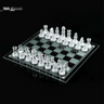 Crystal Chess Set Includes Frosted / Polished Glass Chess Board and 32 Chess Pieces, Adult Crystal Chess Set - The Toy Base