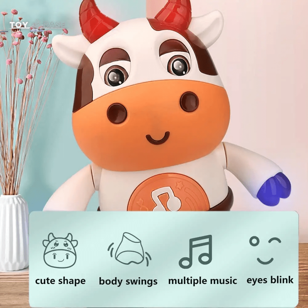 Dancing Cow - Musical Toys - Movable Baby Cow - Music and LED Lights - Baby Toys 6 to 12 Months - Children Educational Toys - I Love 💕