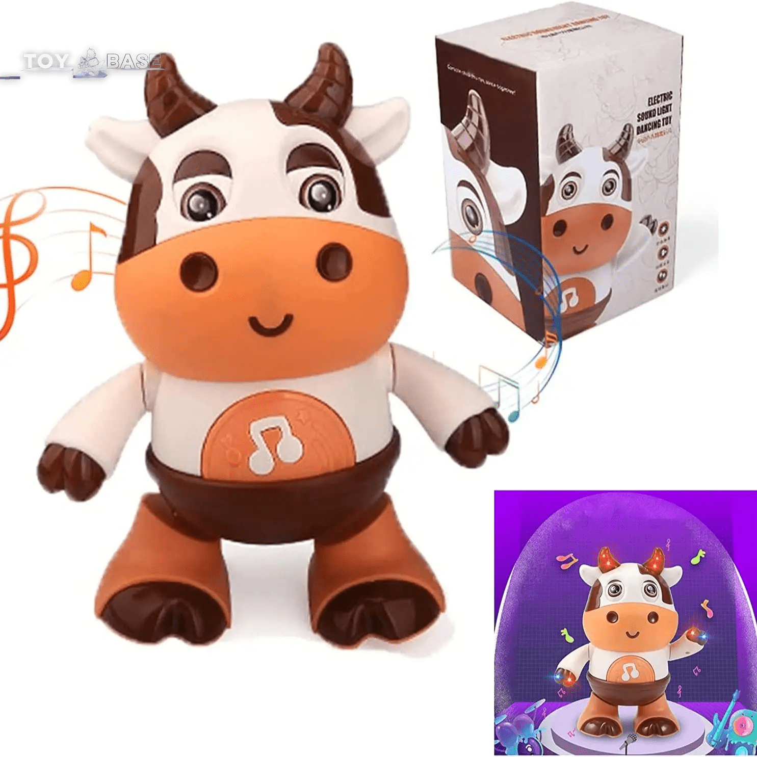 Dancing Cow - Musical Toys - Movable Baby Cow - Music and LED Lights - Baby Toys 6 to 12 Months - Children Educational Toys - I Love 💕