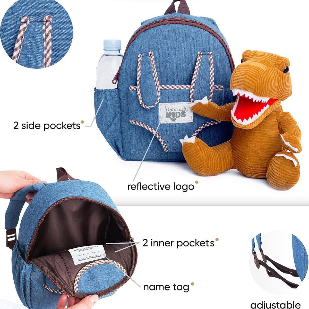 Dinosaur Backpack, for Toddlers 1-3 - The Toy Base